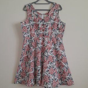 Mata Traders Floral Sleeveless Cotton Dress Size XL